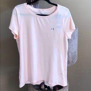 Under armor workout shirt xl pink/peach